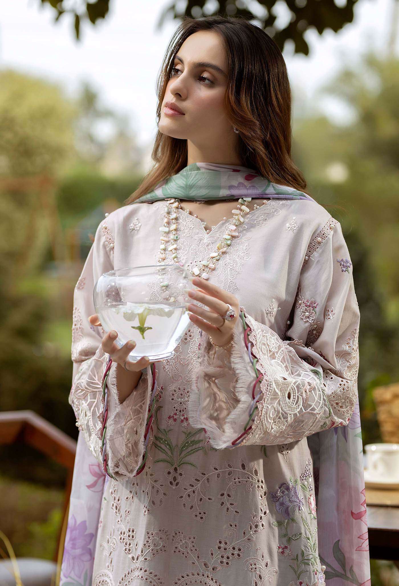 Adan's Libas Gardenia Embroiderd Unstitched Lawn 3 Piece