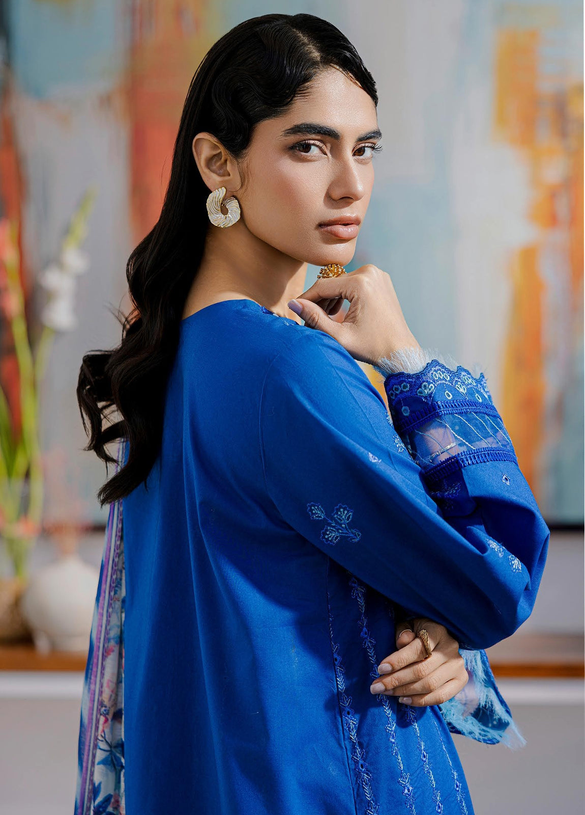 Zellbury Chikankari Embroidered Lawn Unstitched 3Pcs