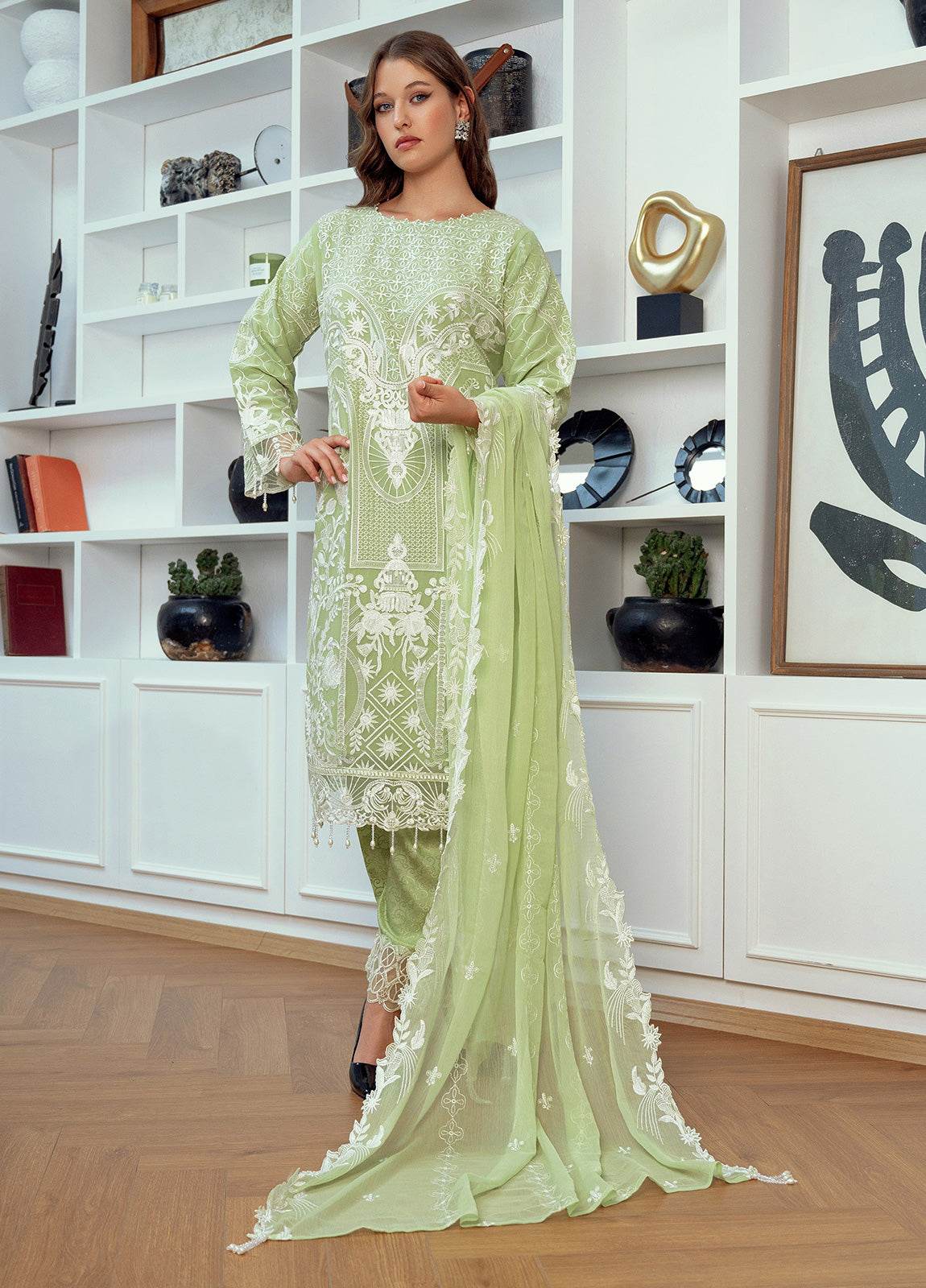 MEHRIMA By Noori Stitched Chiffon Luxury 3pcs - Jotey