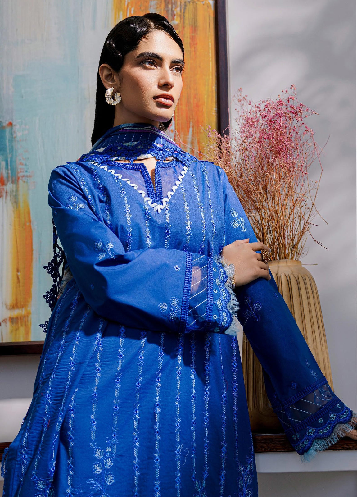 Zellbury Chikankari Embroidered Lawn Unstitched 3Pcs