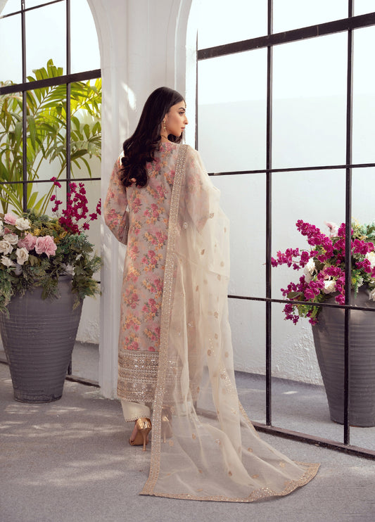 Seraphina Embroidered Luxury Organza Festive Formal Stitched 3pcs