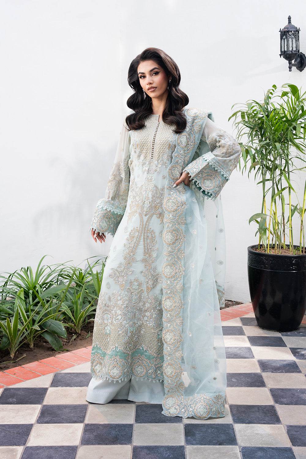 Tarz by Freesia Embroirdered Chiffon Unstitched 3 Piece - Jotey