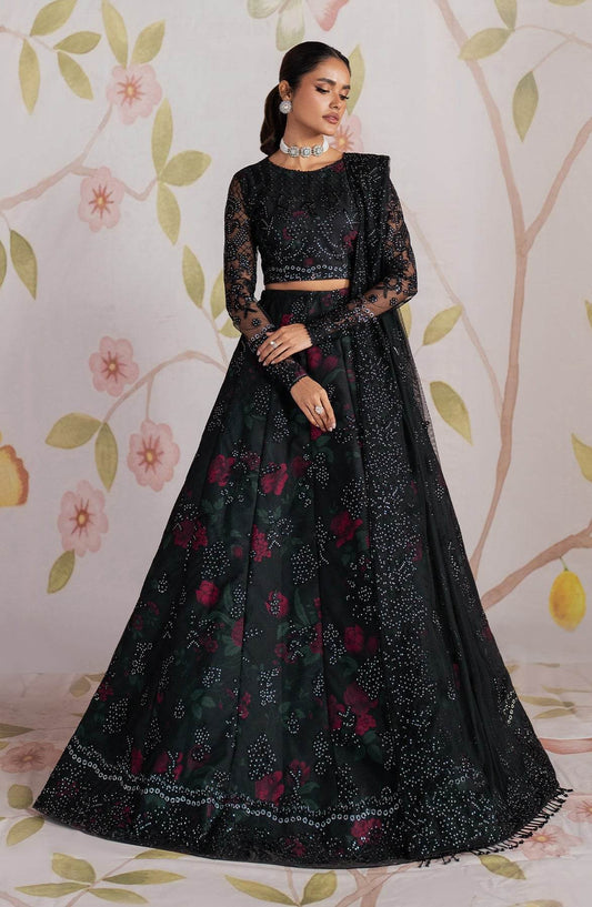 Shehnai By Zarif Embroidered Luxury Wedding Unstitched 3pcs - Jotey