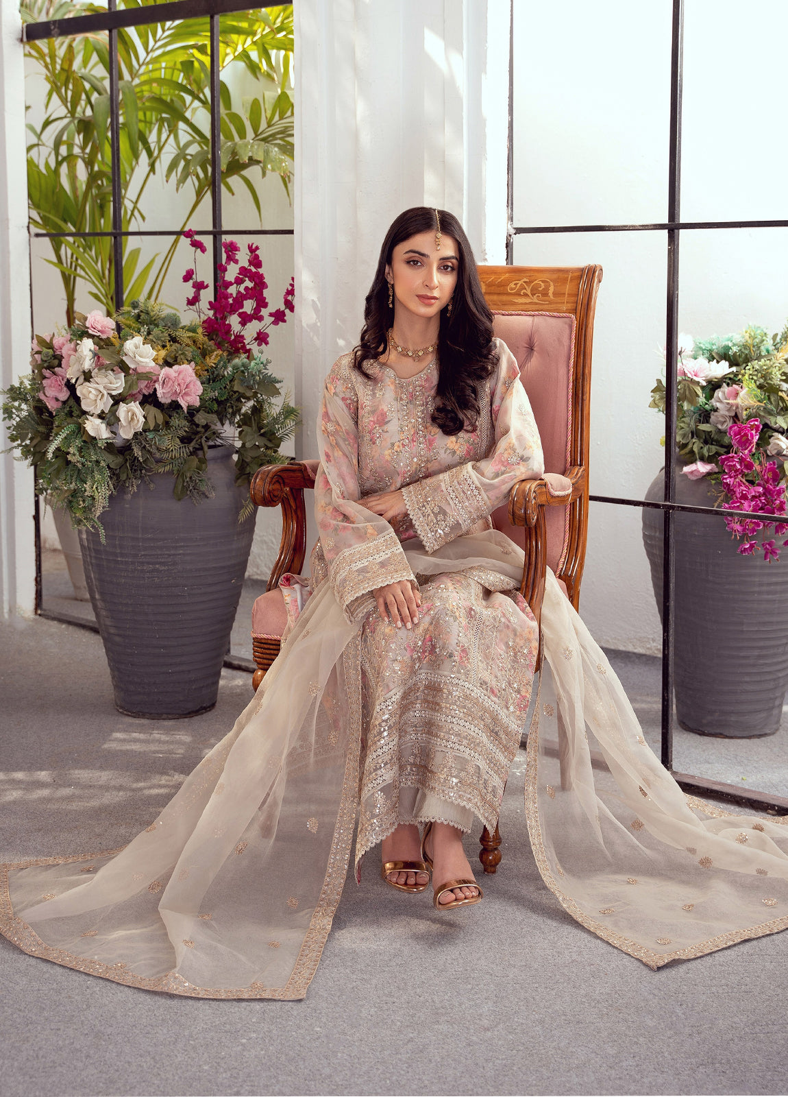 Seraphina Embroidered Luxury Organza Festive Formal Stitched 3pcs