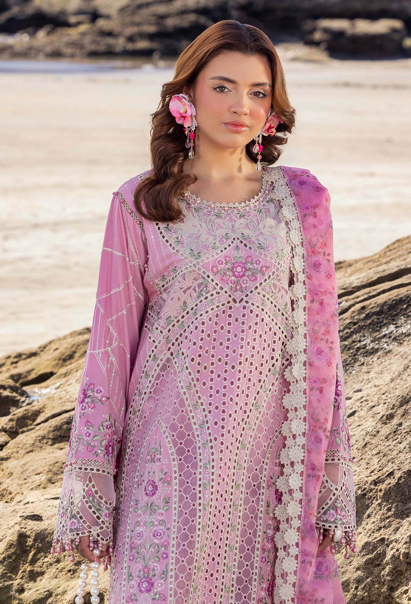 Adans Libas Lasserkari Embroidered Premium Lawn Unstitched 3 Piece - Jotey