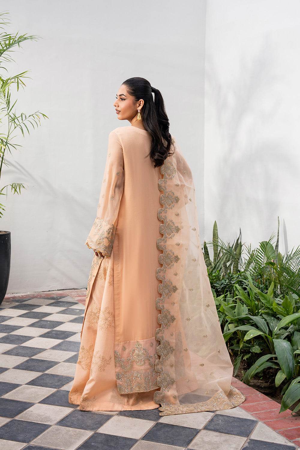 Tarz by Freesia Embroirdered Chiffon Unstitched 3 Piece - Jotey