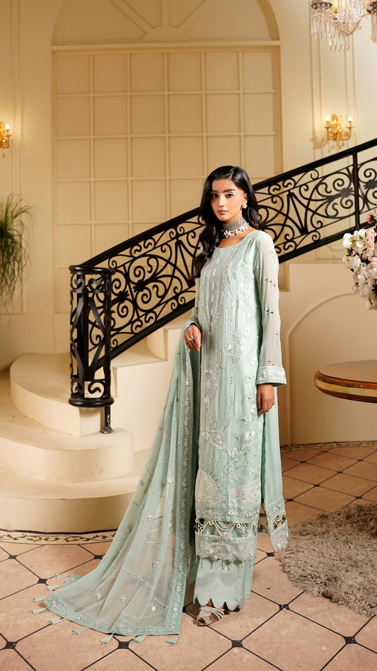 Farmaish By Zebtan Vol 7 Embroidered Chiffon Unstitched 3pcs