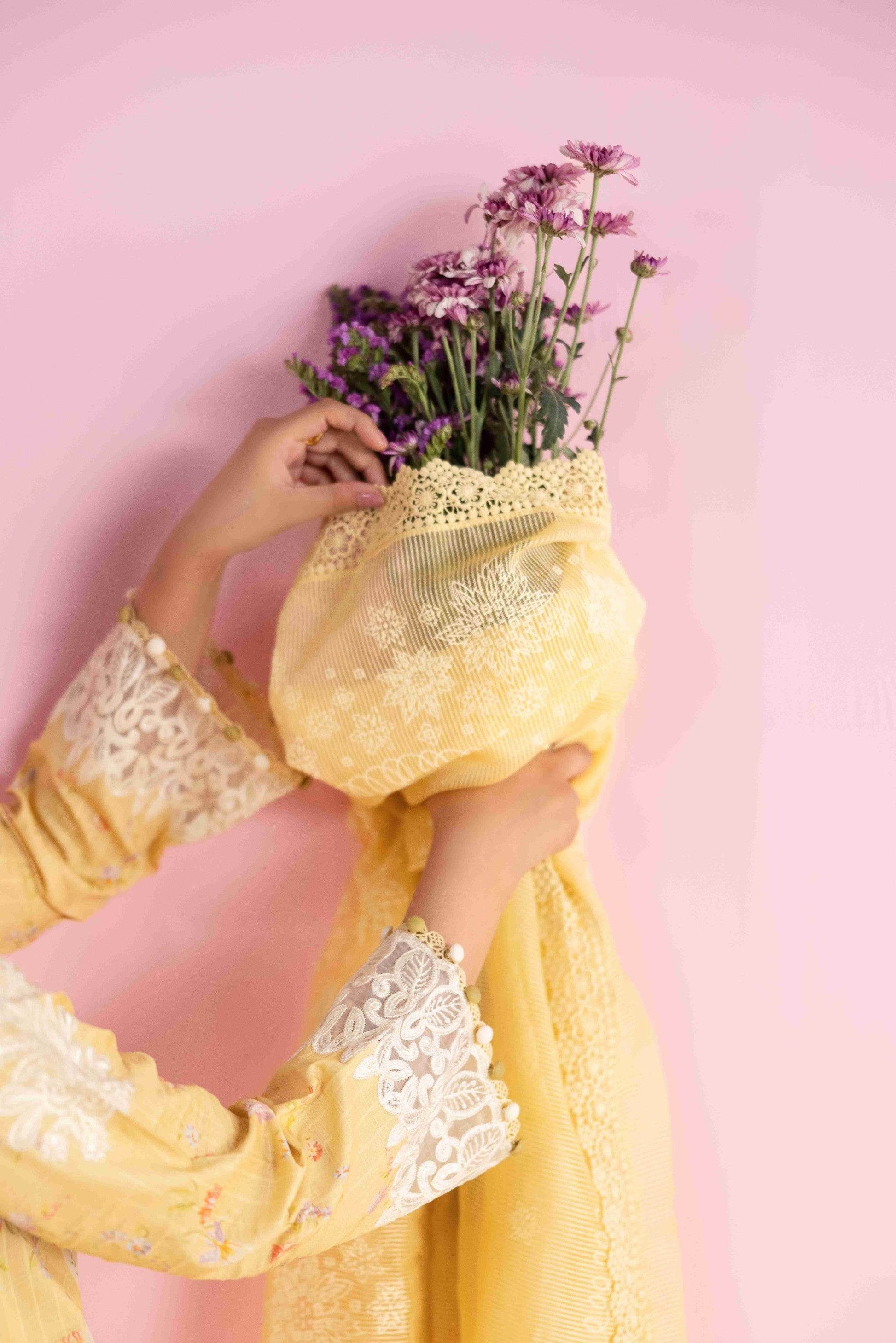 Aabyaan Eid Pret'25 Embroidered Stitched 3pcs - Jotey