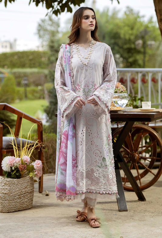 Adan's Libas Gardenia Embroiderd Unstitched Lawn 3 Piece
