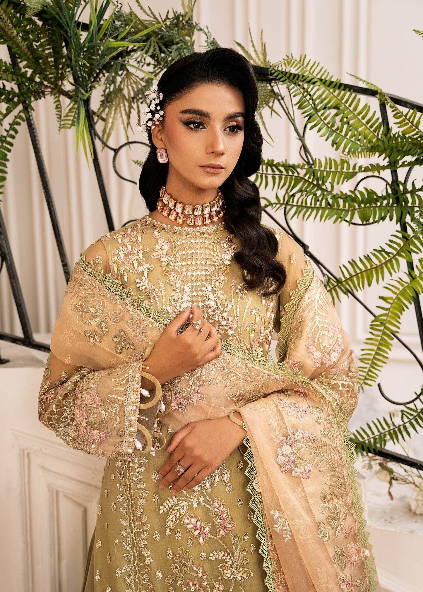 INAYAT Luxury Wedding Formals Unstitched 3pcs - Jotey