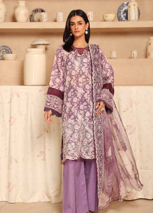 Aleeha by Johra Embroidered Chikankari + Printed Lawn Unstitched 3Pcs