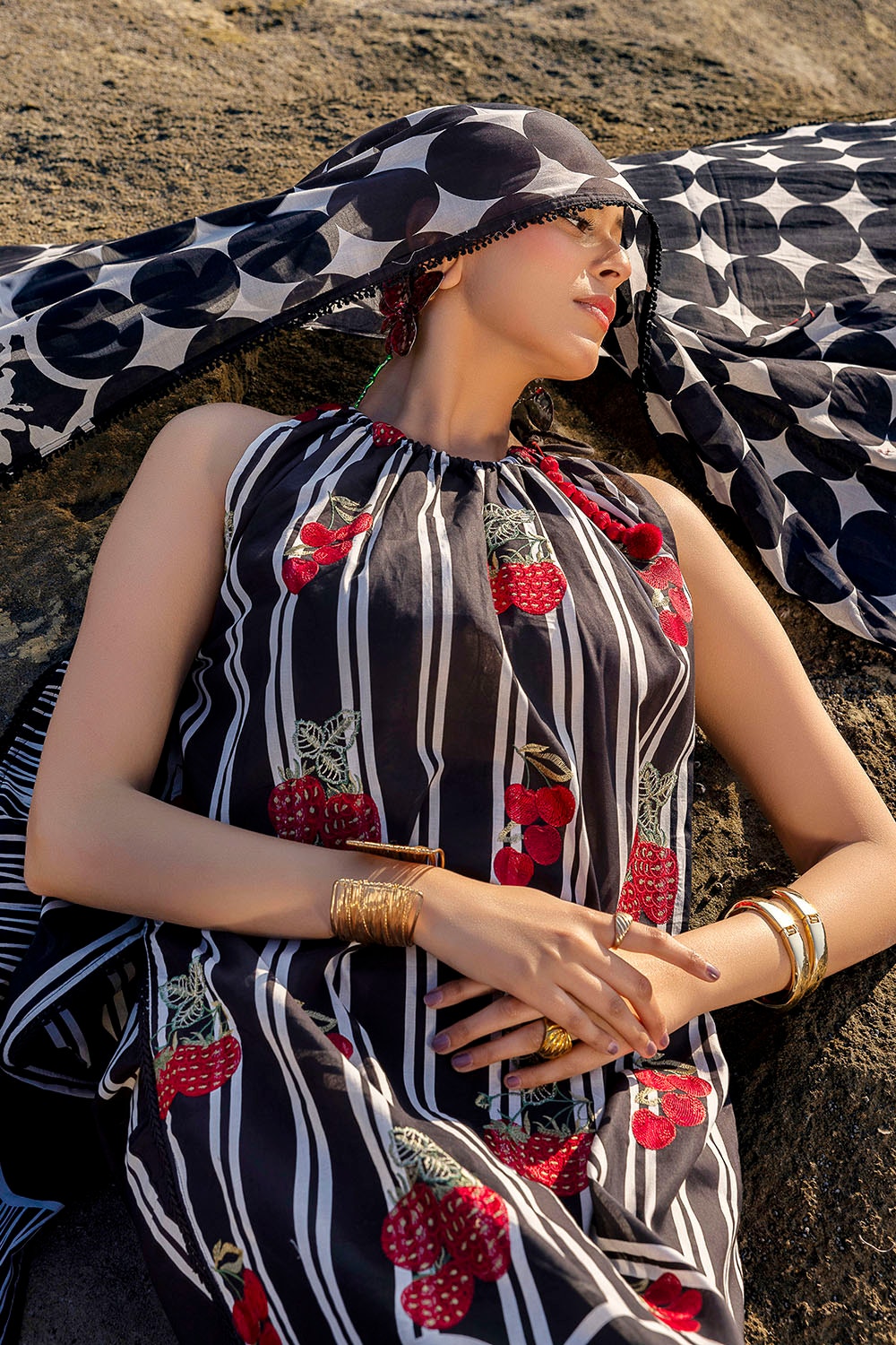 Tangerine By Gul Ahmed Embroidered Printed Summer Lawn'25 Unstitched 3pcs