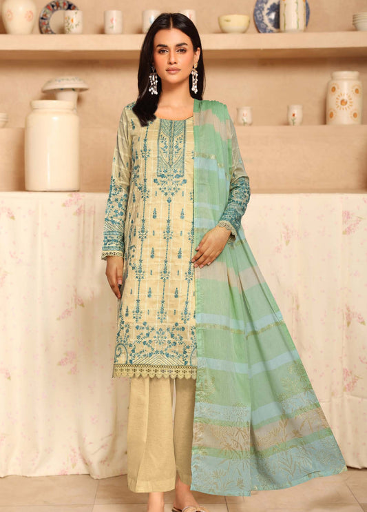 Ajra by Johra Embroidered Dobby Lawn Unstitched 3Pcs