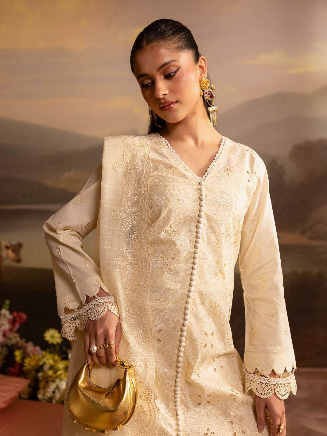 Twilight By Mahnur Embroidered Lawn Unstitched 3pcs - Jotey