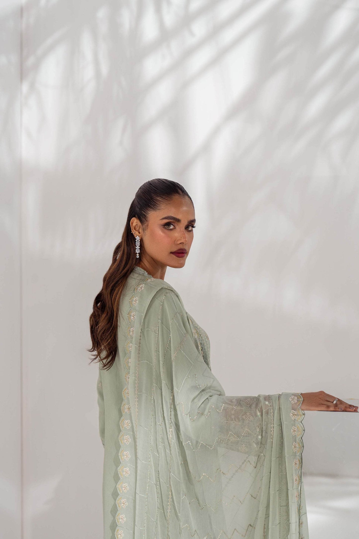 Mehru By Guzel Embroidered Stitched Chiffon 3pcs - Jotey