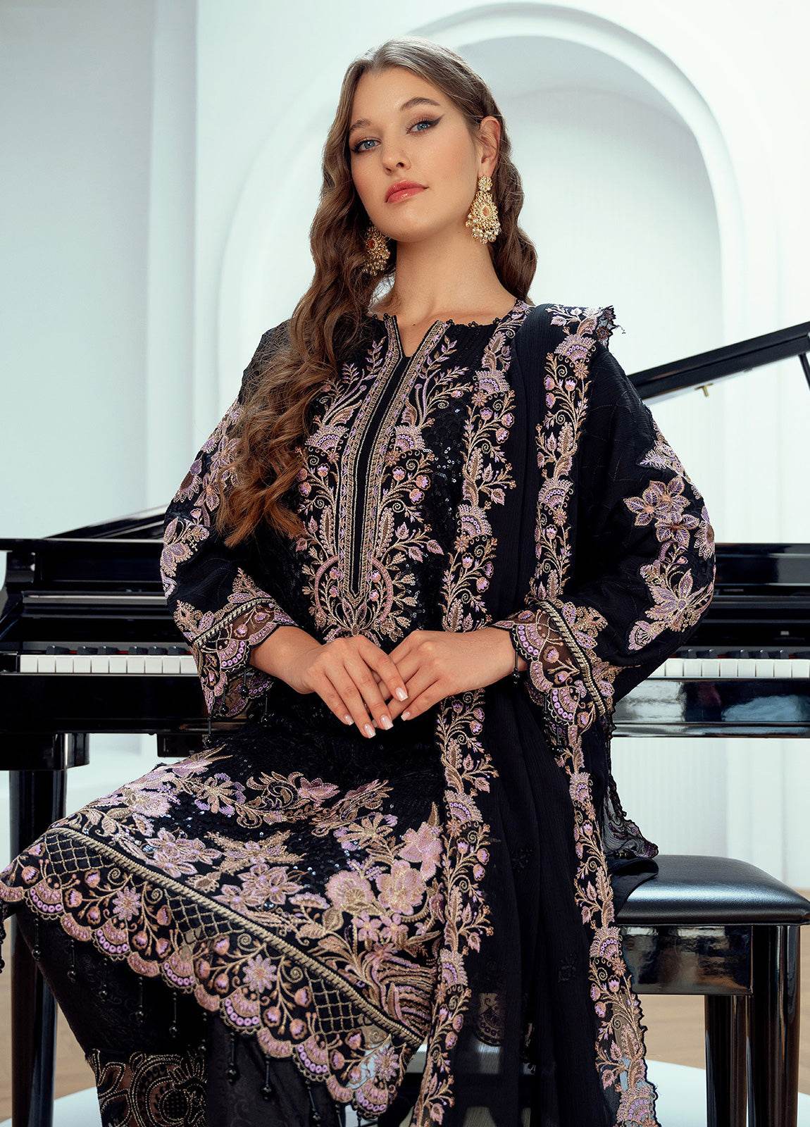MEHRIMA By Noori Stitched Chiffon Luxury 3pcs - Jotey