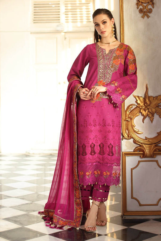 Tabeer By Charizma Embroidered Premium Chiffli Lawn Eid Edition Unstitched 3pcs - Jotey