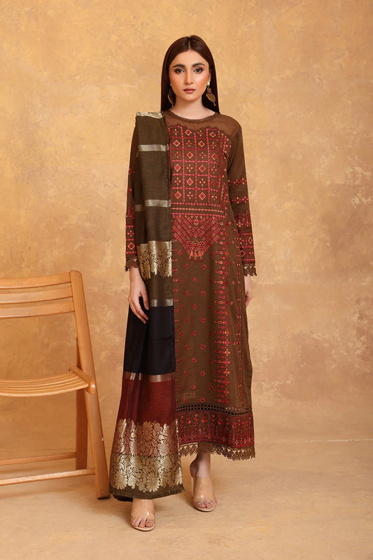 Adeeva by Johra Embroidered Jacquard Lawn Unstitched 3Pcs