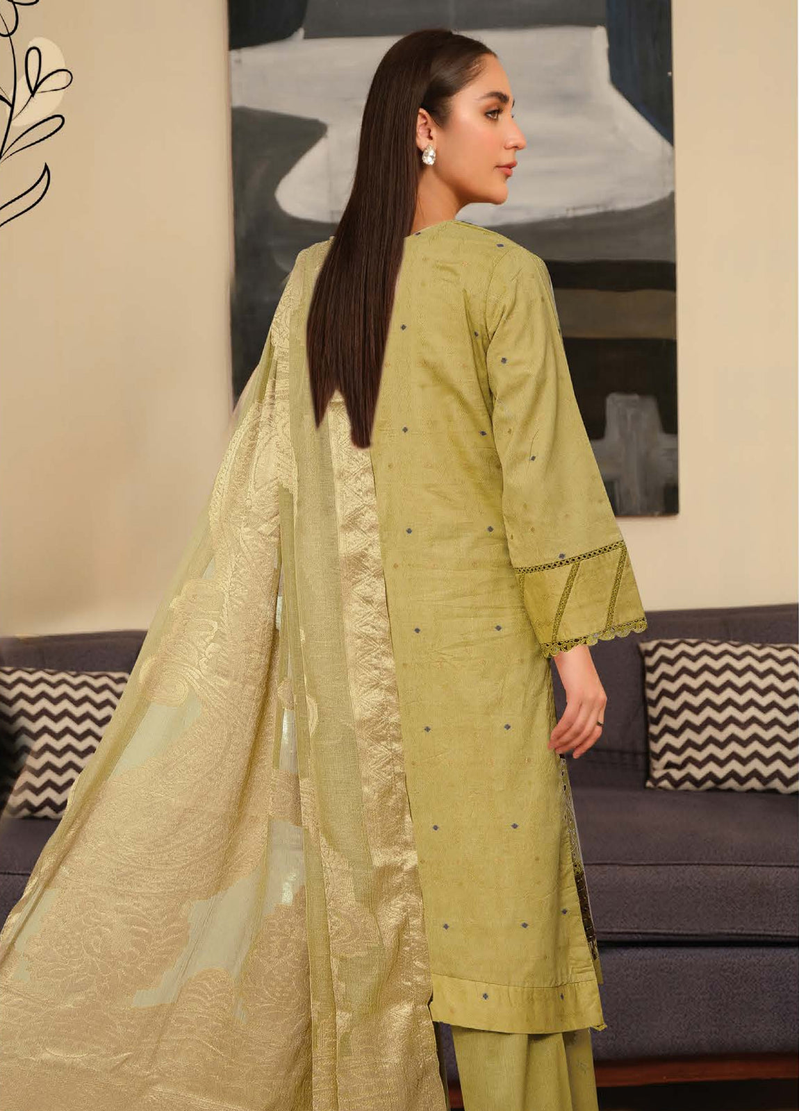 Feeha by Johra Embroidered Jaquard Lawn Unstitched 3Pcs