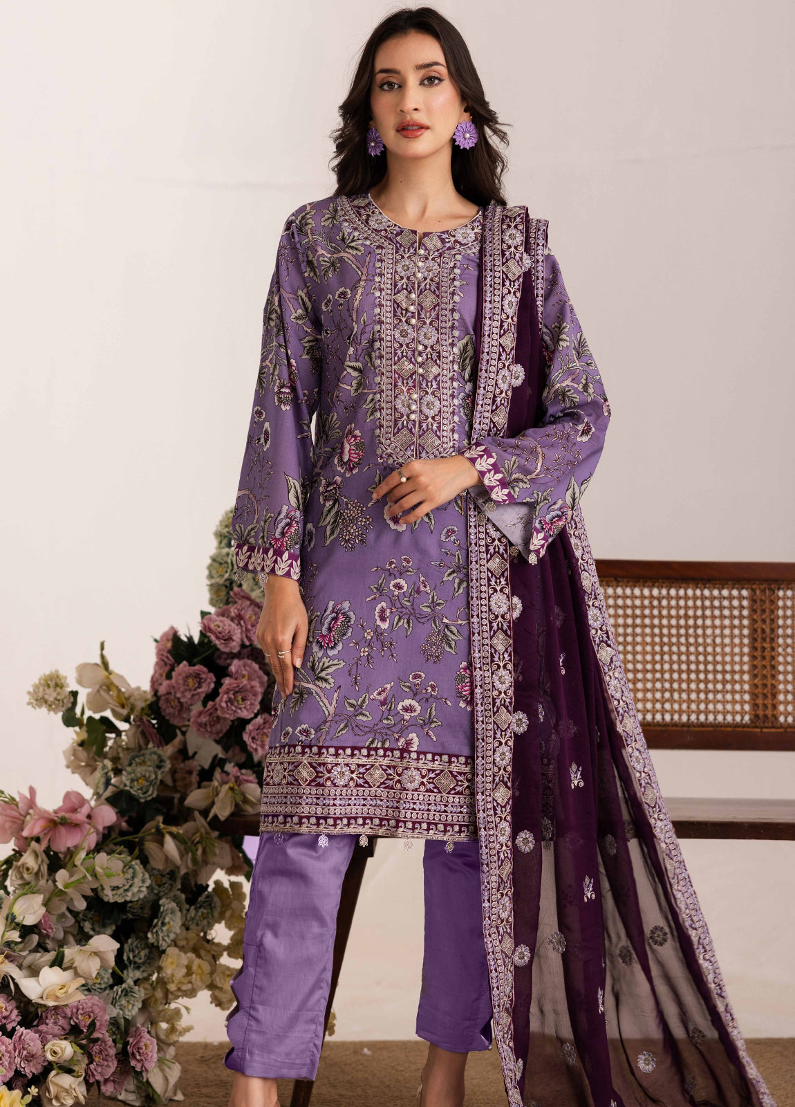 Aazina by Johra Embroidered Printed Lawn Unstitched 3Pcs