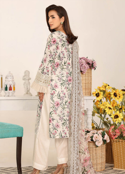 Nawal By Johra Chikankari Printed Lawn Unstitched 3Pcs