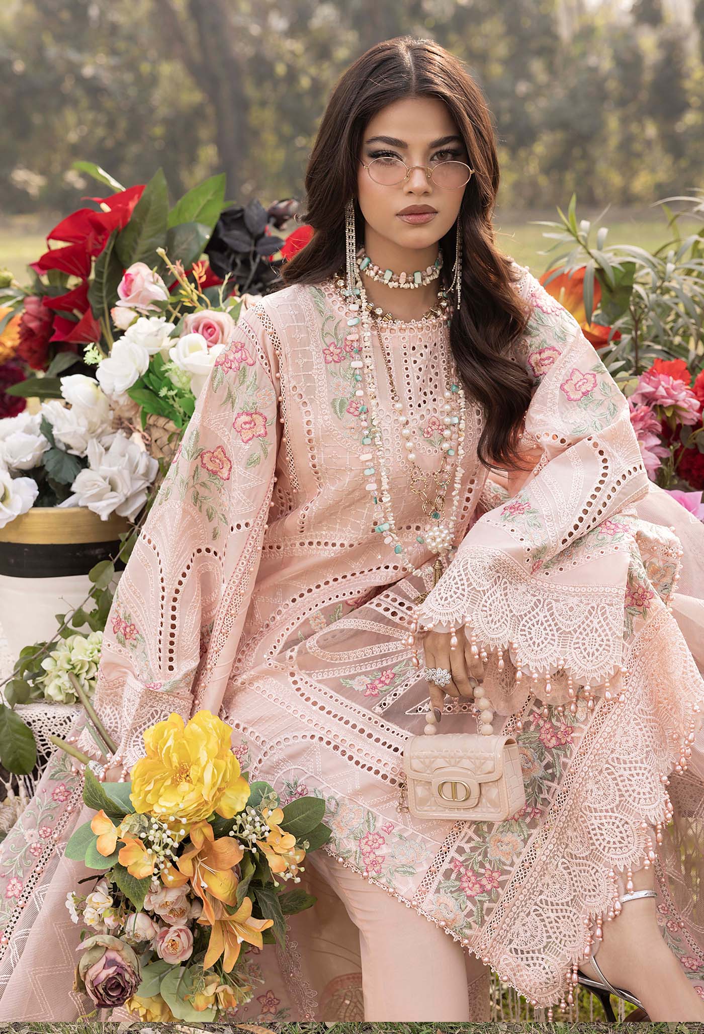 Adans Libas Bazm-E-Bahar Embroidered Lawn Unstitched 3 Piece