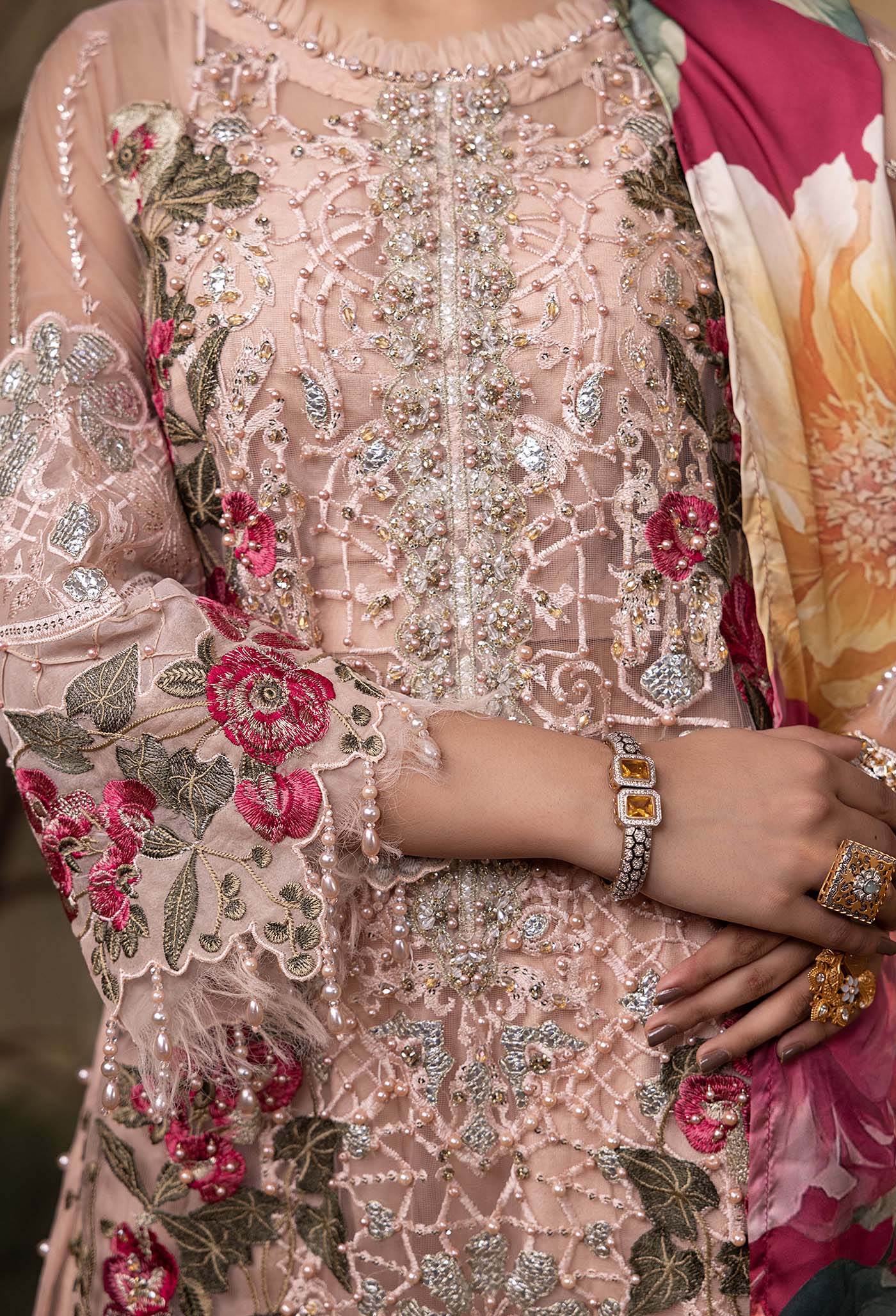 Adan's Libas Elysion Embroidered Festive Unstitched 3pcs - Jotey