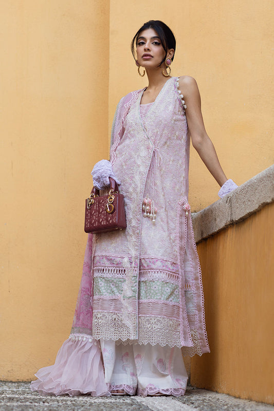 Zoha By Ansab Jahangir Embroidered Luxury Lawn'25 Unstitched 3pcs