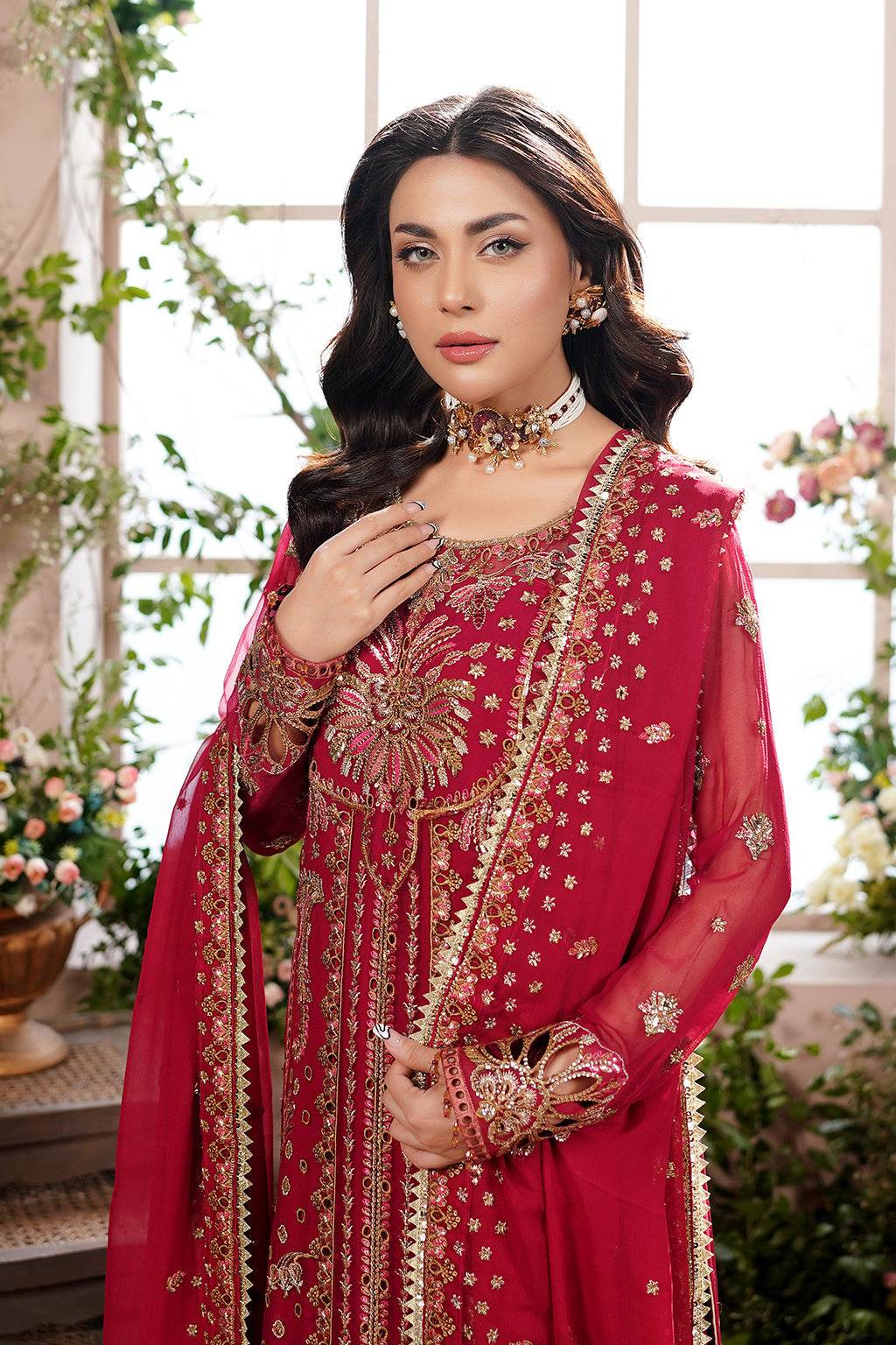 Aarzu Luxury Embroidered Vol-03 Unstitched 3Pcs - Jotey