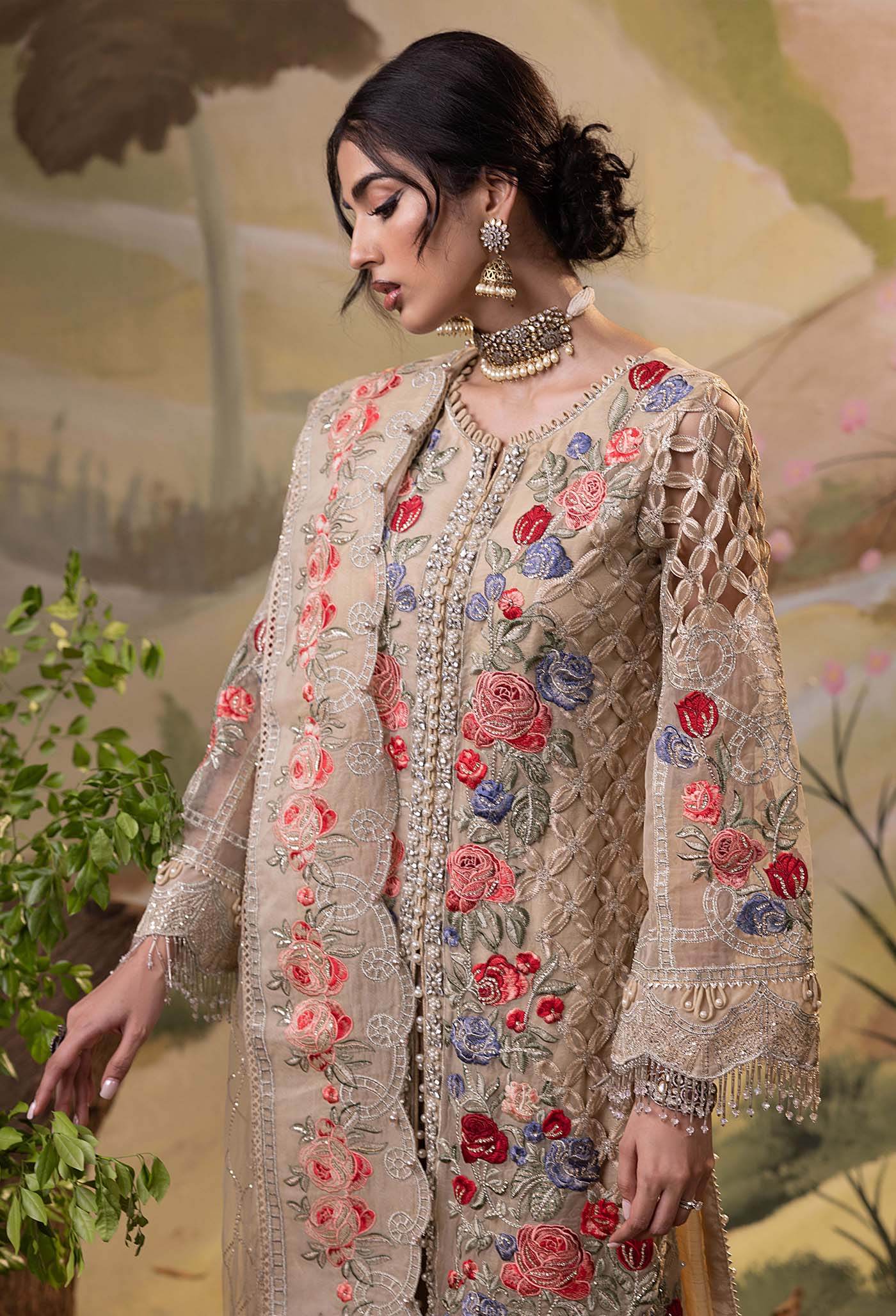 Adan's Libas Elysion Embroidered Festive Unstitched 3pcs - Jotey