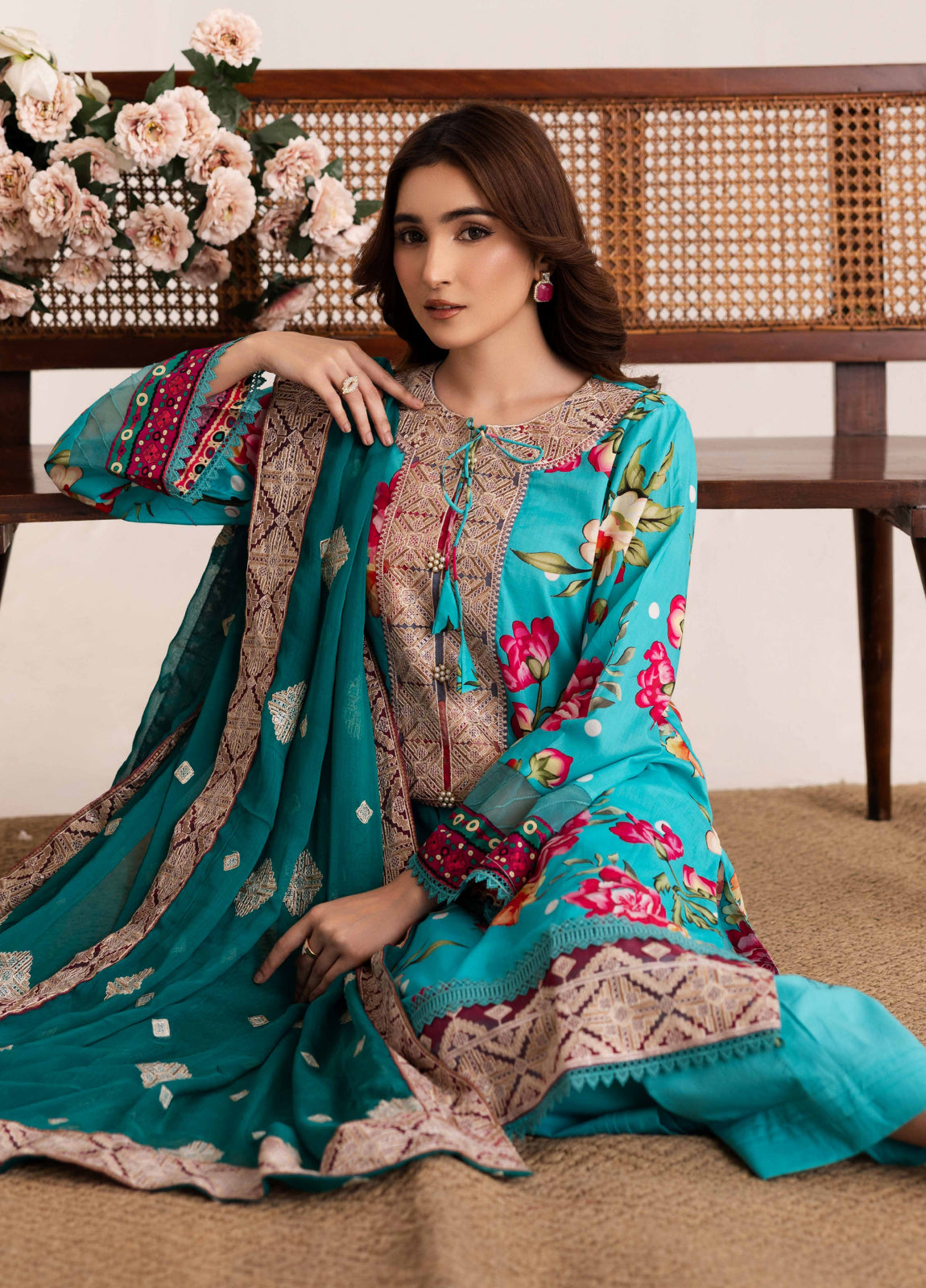 Aazina by Johra Embroidered Printed Lawn Unstitched 3Pcs