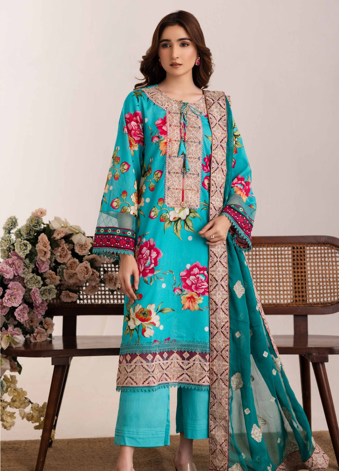 Aazina by Johra Embroidered Printed Lawn Unstitched 3Pcs
