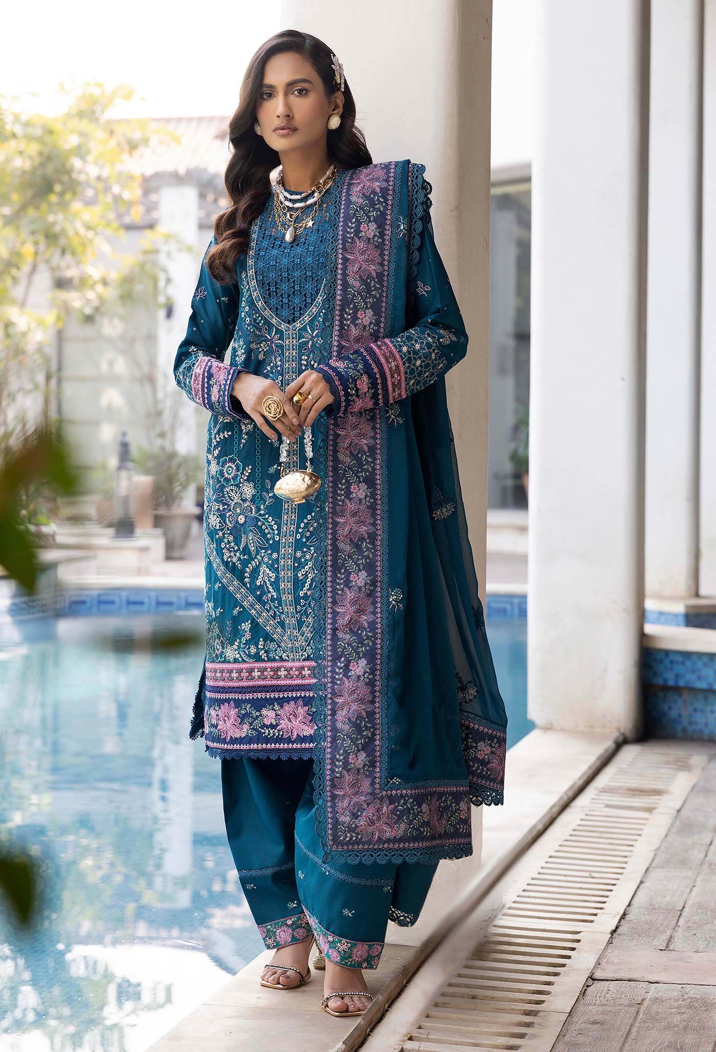 Adans Libas Summer's Dream Embroidered Lawn Unstitched 3 Piece - Jotey