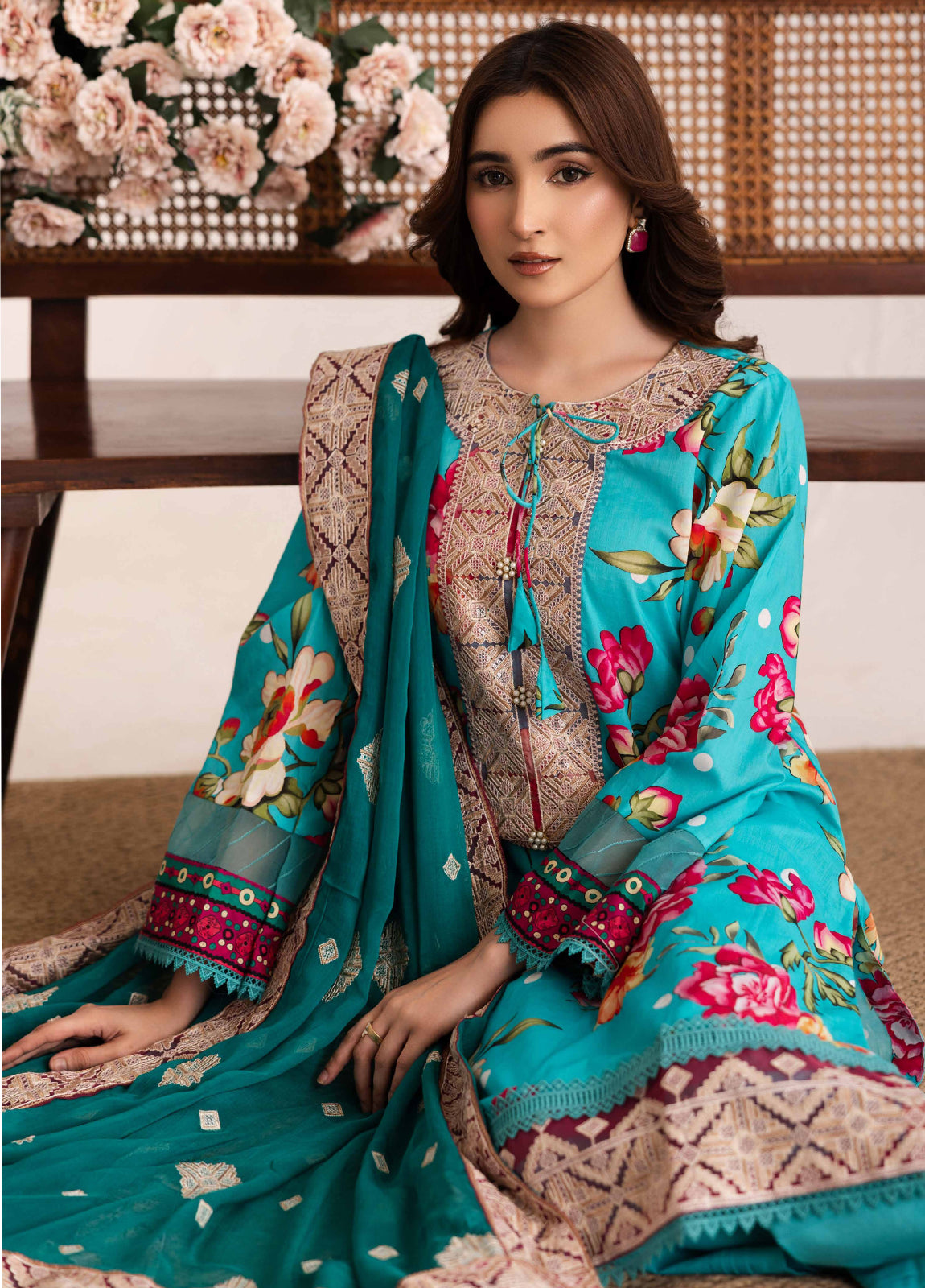 Aazina by Johra Embroidered Printed Lawn Unstitched 3Pcs