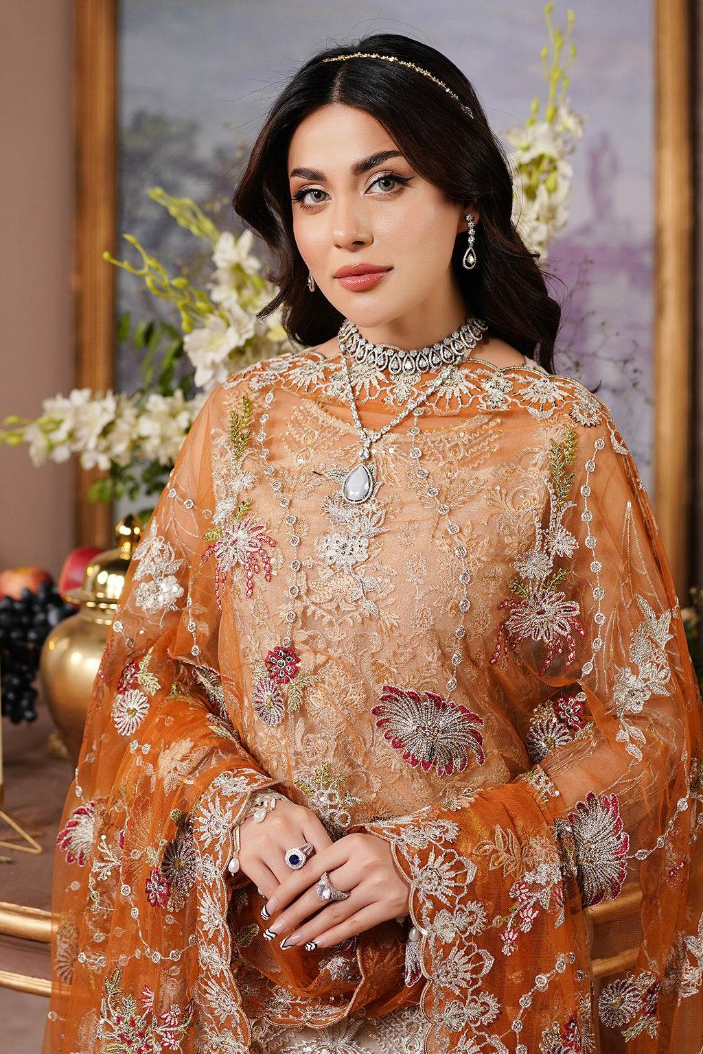 Aarzu Luxury Embroidered Vol-03 Unstitched 3Pcs - Jotey