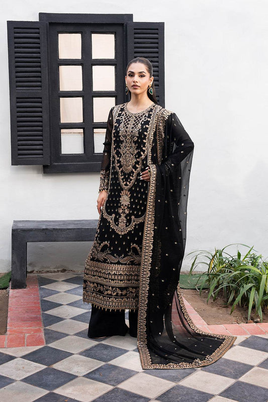 Tarz by Freesia Embroirdered Chiffon Unstitched 3 Piece - Jotey