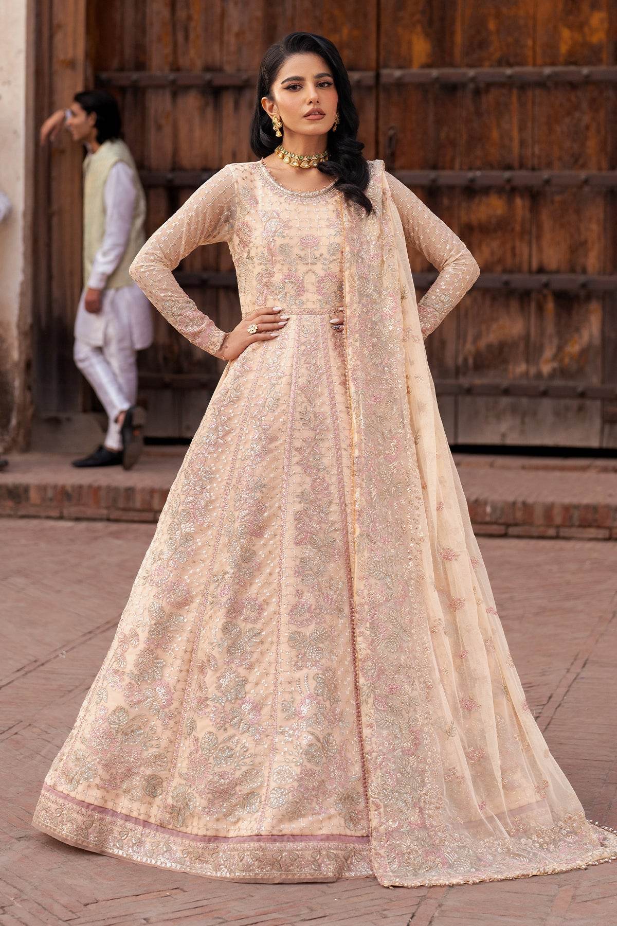 Shehnai By Zarif Embroidered Luxury Wedding Unstitched 3pcs - Jotey