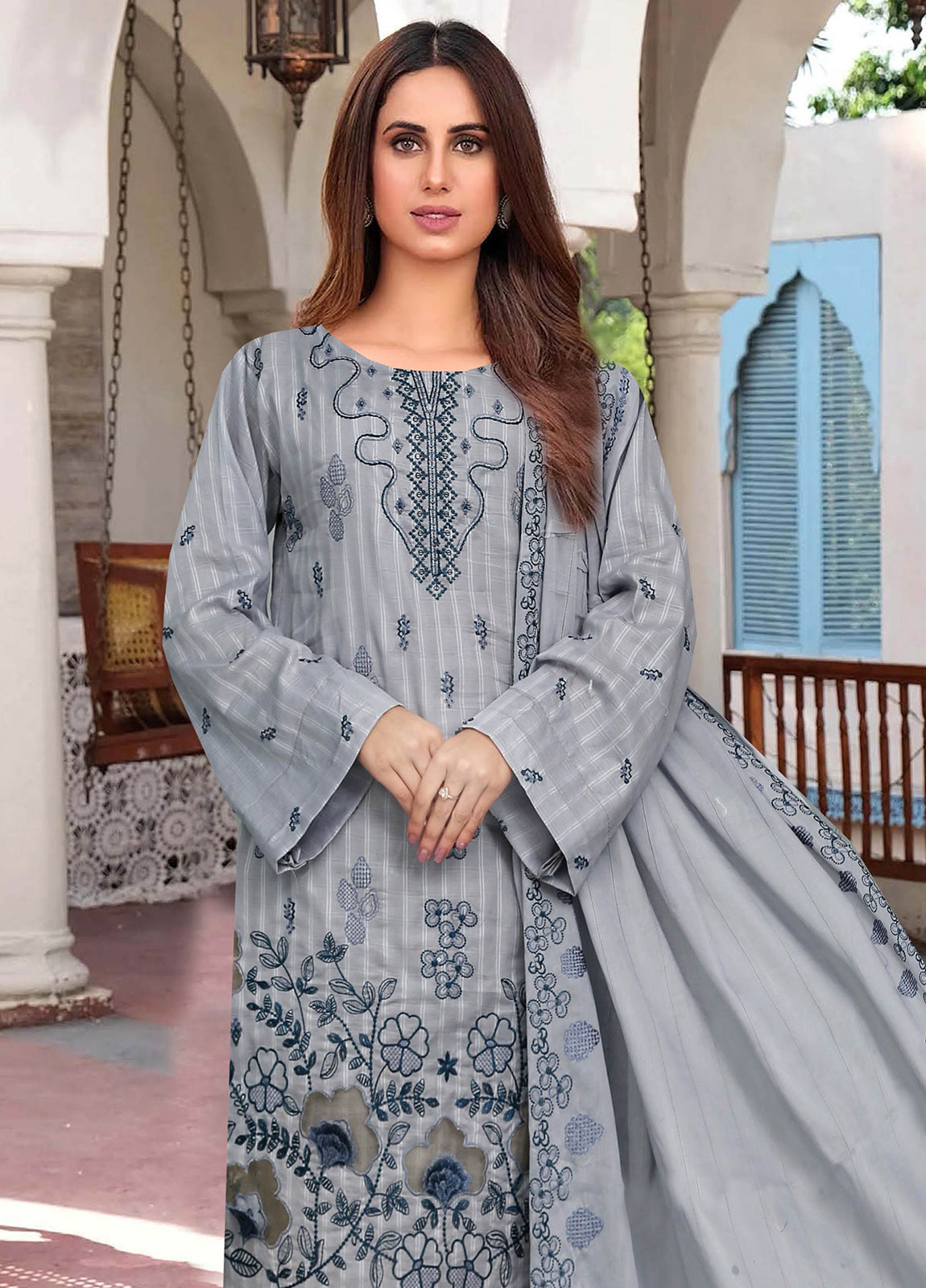 Singhar Vol-02 Embroidered Lawn Unstitched 3pcs