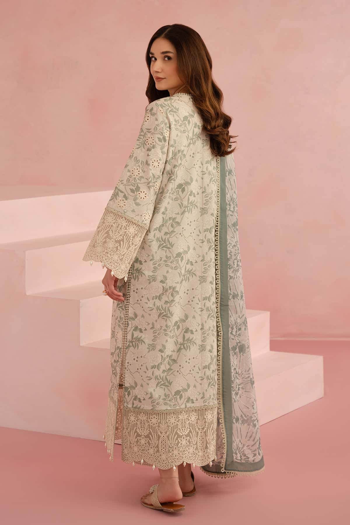 Floral Charm By Afrozeh Embroidered Lawn Unstitched 3pcs - Jotey