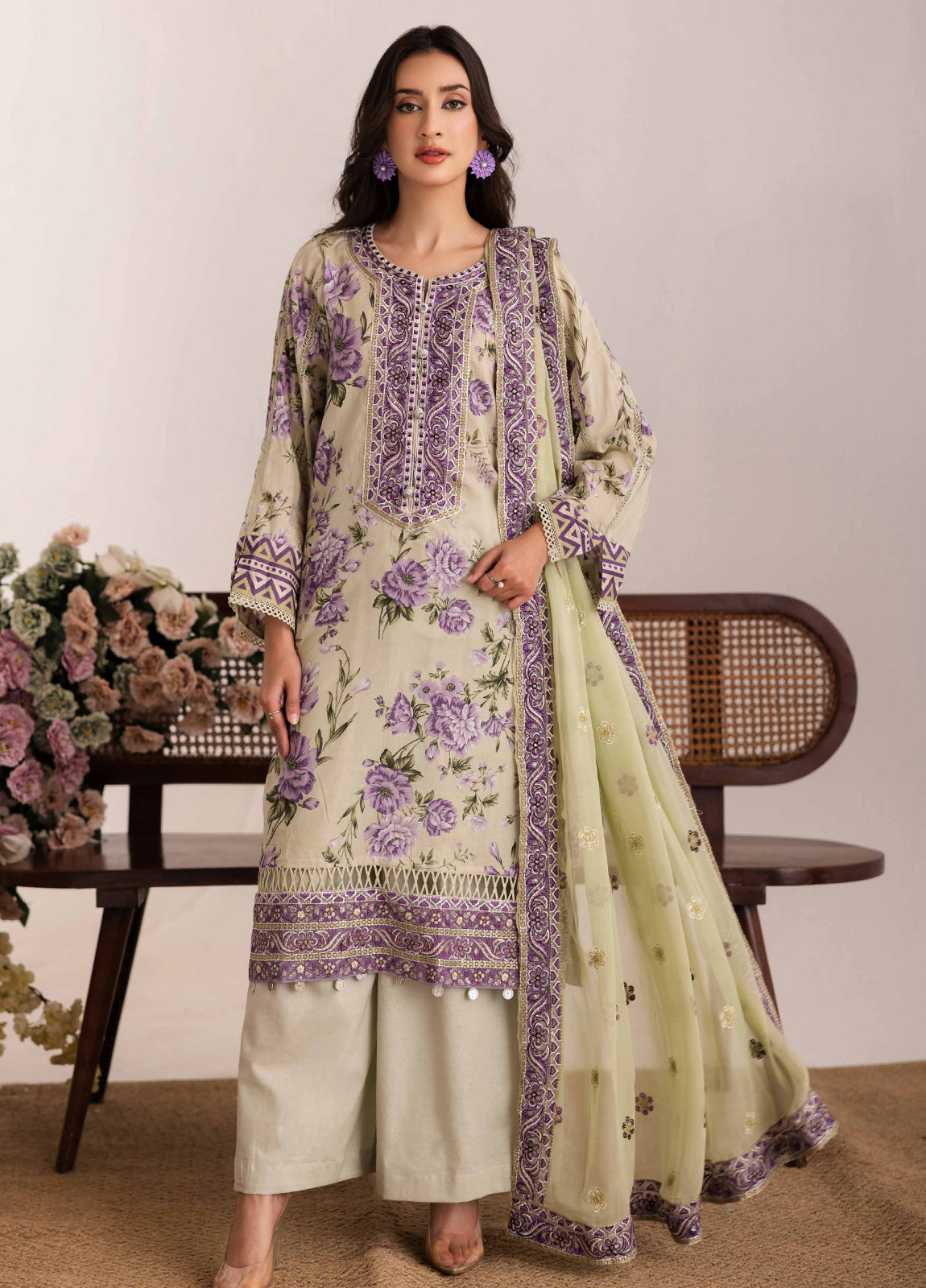 Aazina by Johra Embroidered Printed Lawn Unstitched 3Pcs