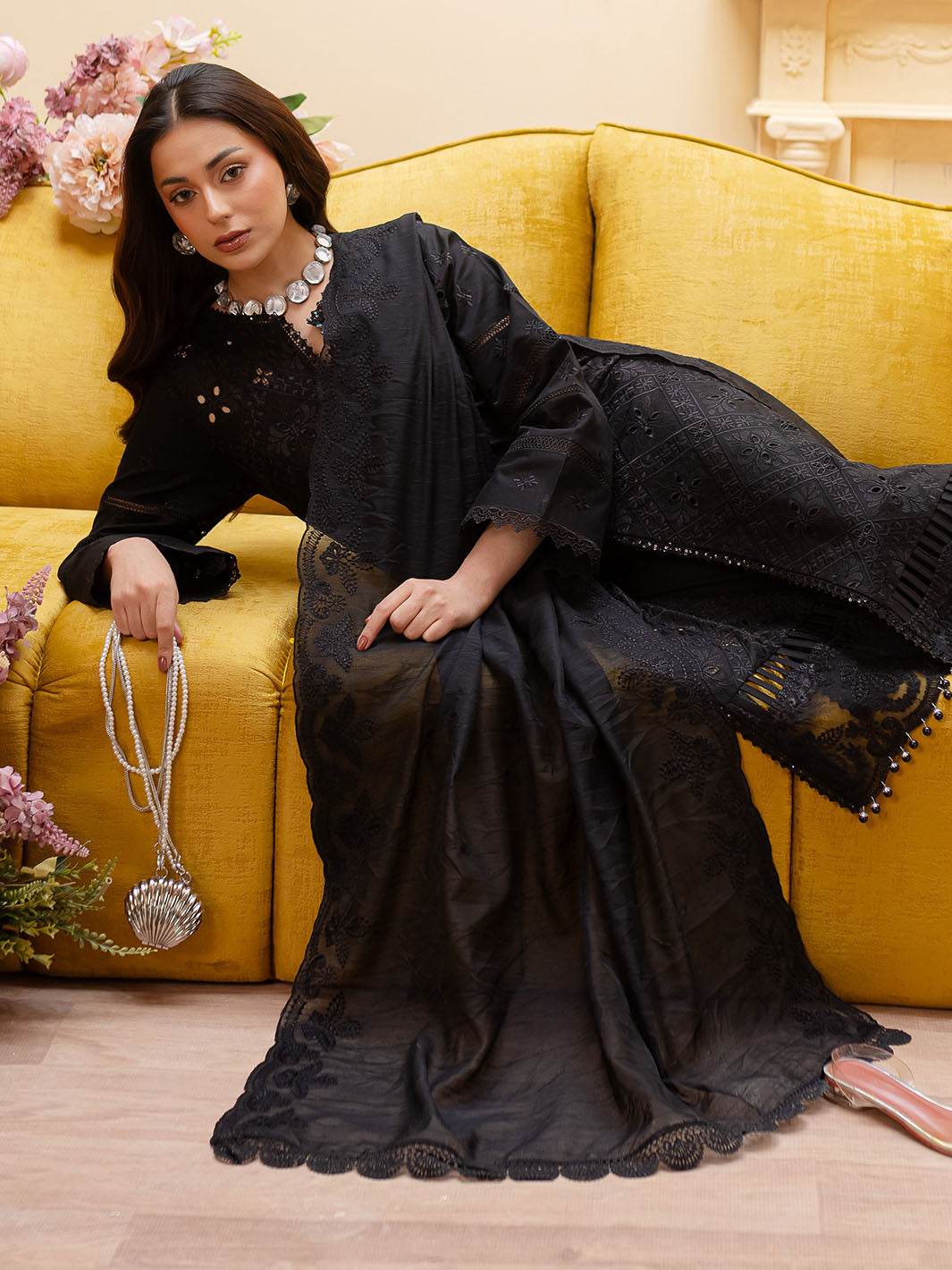 Twilight By Mahnur Embroidered Lawn Unstitched 3pcs - Jotey