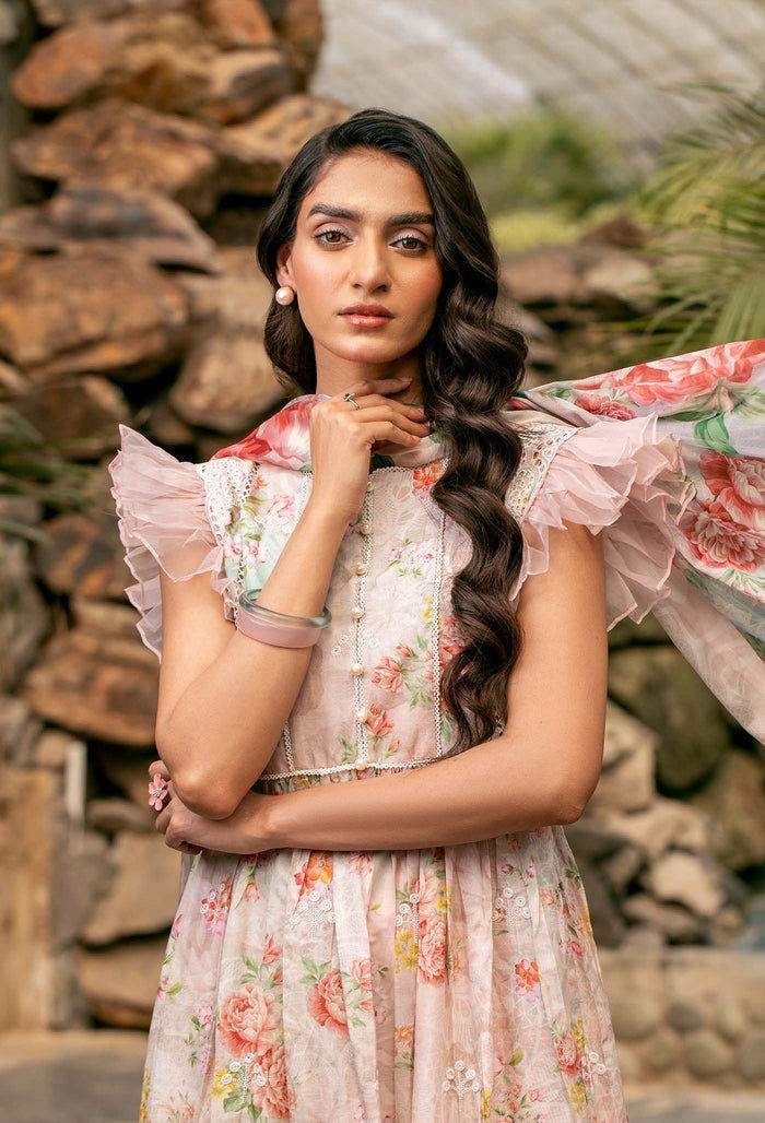 Adan's Prints by Meerab Malik Embroidered Lawn 3pcs - Jotey