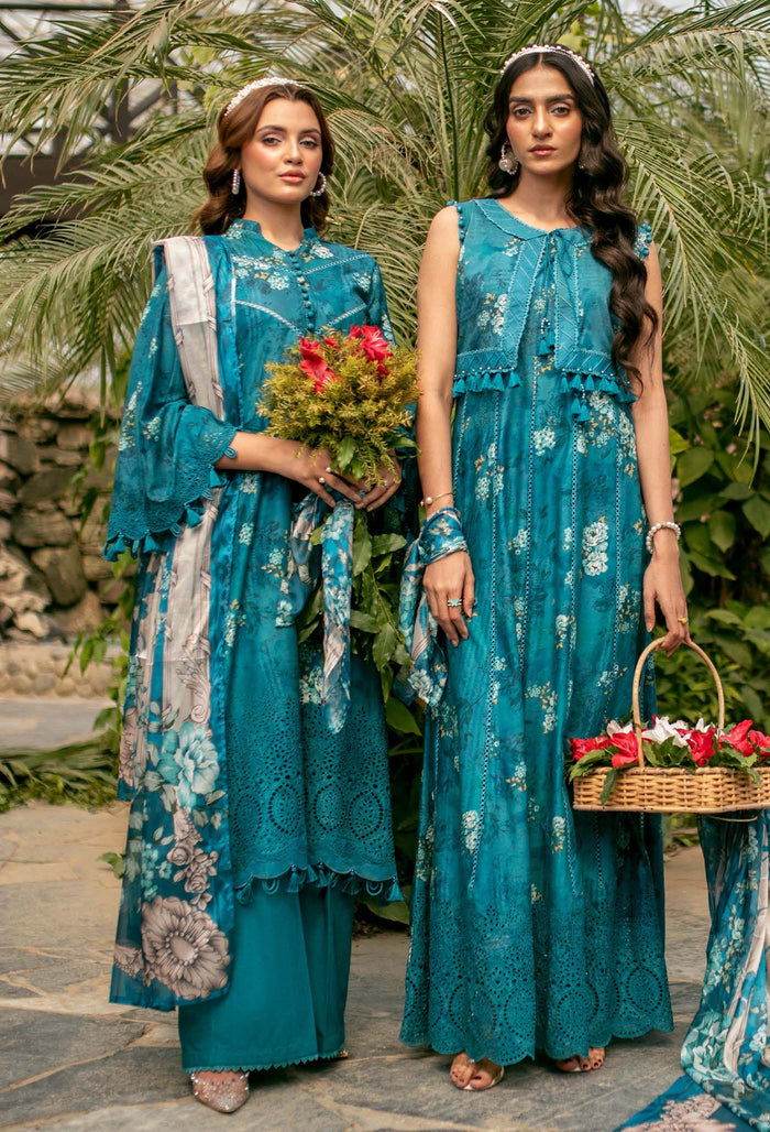 Adan's Prints by Meerab Malik Embroidered Lawn 3pcs - Jotey