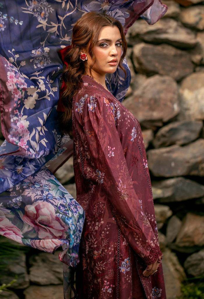 Adan's Prints by Meerab Malik Embroidered Lawn 3pcs - Jotey