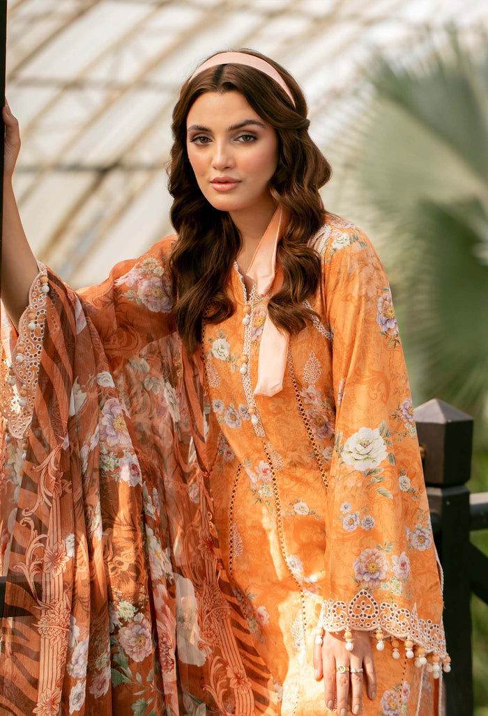 Adan's Prints by Meerab Malik Embroidered Lawn 3pcs - Jotey