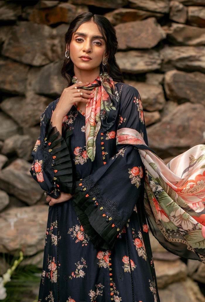 Adan's Prints by Meerab Malik Embroidered Lawn 3pcs - Jotey