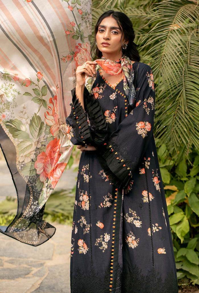 Adan's Prints by Meerab Malik Embroidered Lawn 3pcs - Jotey