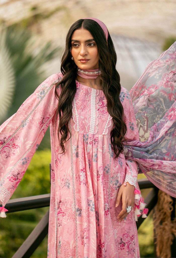 Adan's Prints by Meerab Malik Embroidered Lawn 3pcs - Jotey