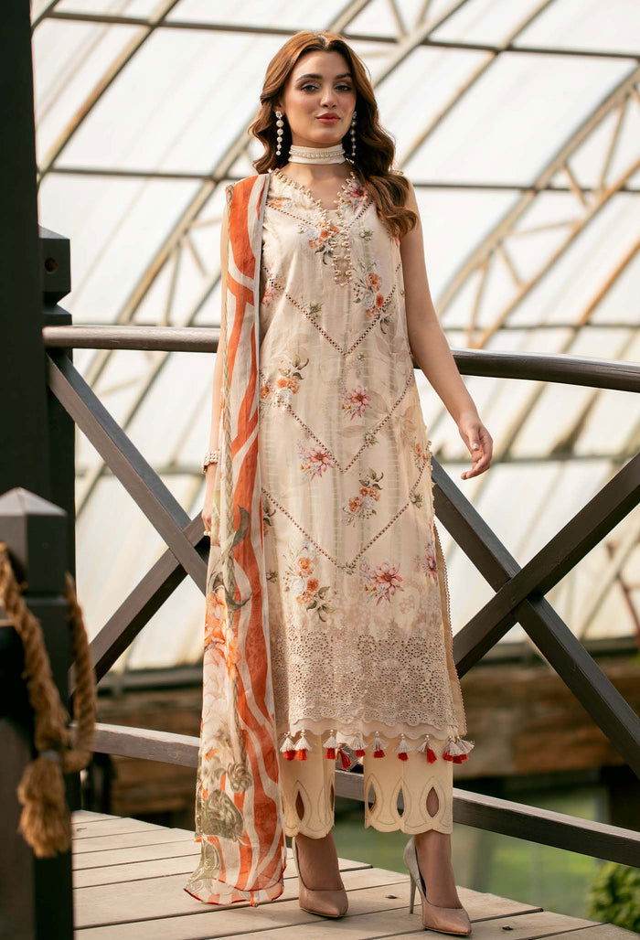 Adan's Prints by Meerab Malik Embroidered Lawn 3pcs - Jotey