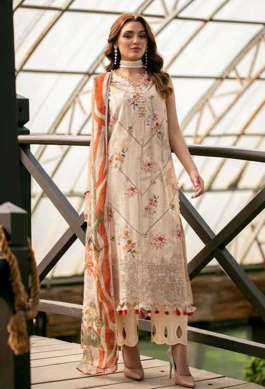 Adan's Prints by Meerab Malik Embroidered Lawn 3pcs - Jotey